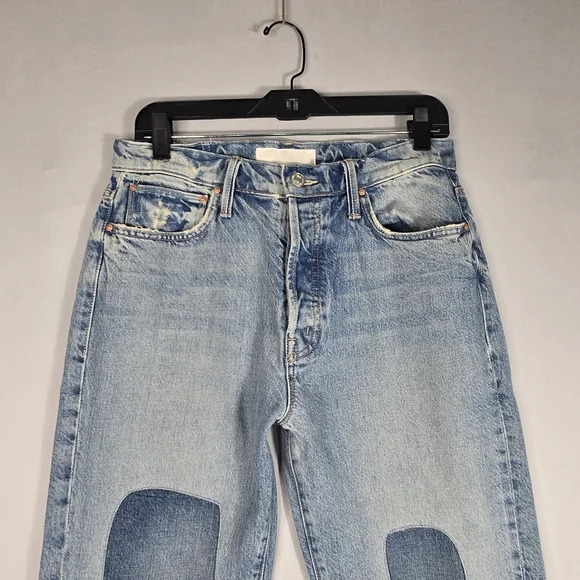 Mother High Waisted Hiker Hover Chew Jean Size 29 High Rise Patches Button Fly - Picture 4 of 16